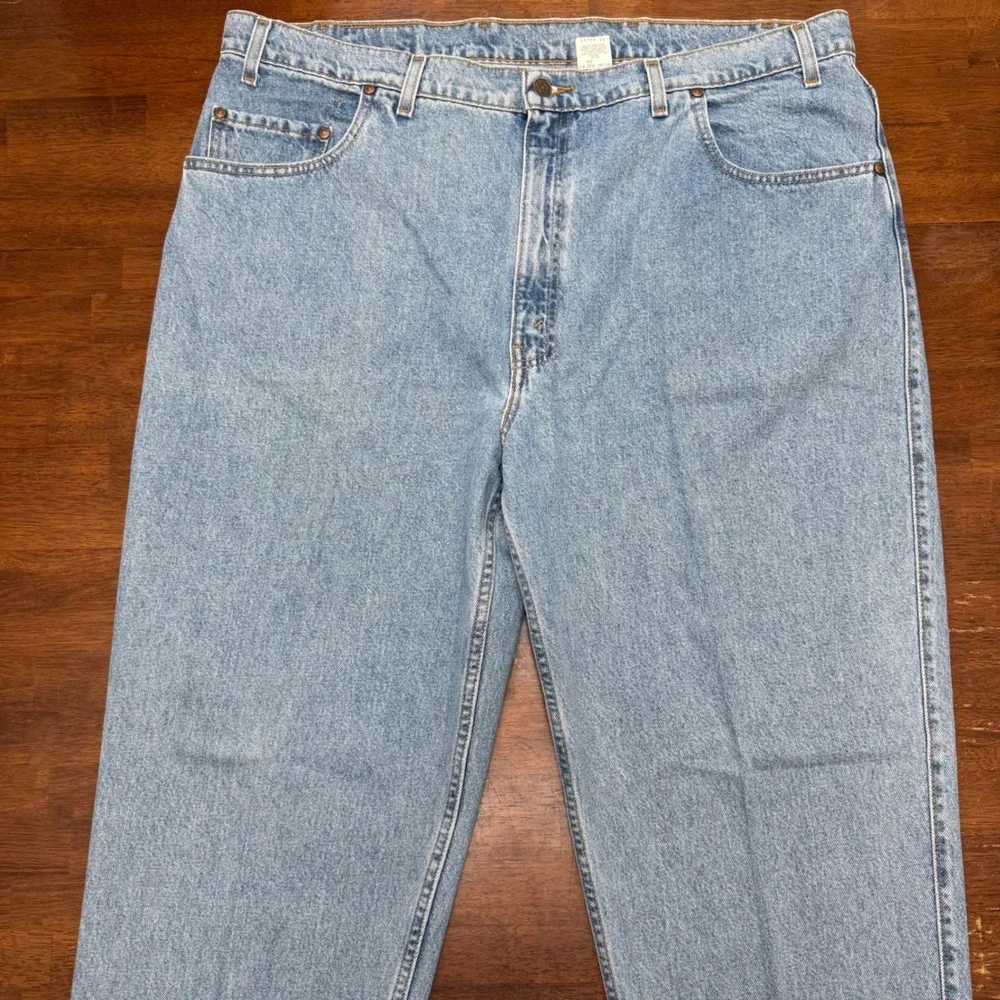 Levis 545 Loose Fit Jeans Mens 42x32 Blue Vintage 90s Brown Tab Denim Pants 545